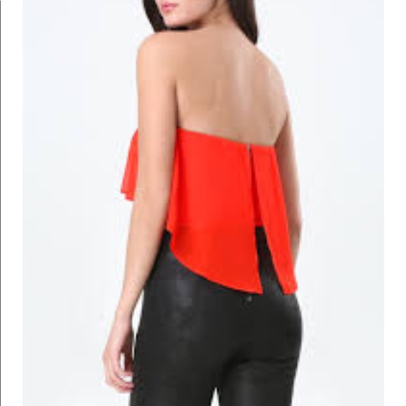 NWT Bebe chiffon overlay top - Picture 2 of 3